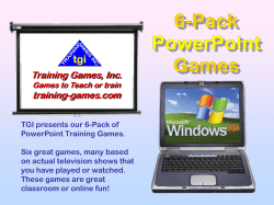 Training Games, Inc. training