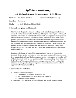 Syllabus AP US GoPo - Huntsville City Schools