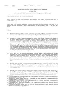 DECISION (EU) - European Central Bank
