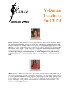 Y-Dance Teachers Fall 2014