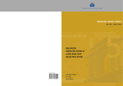 Firm-specific production factors in a DSGE model with Taylor price