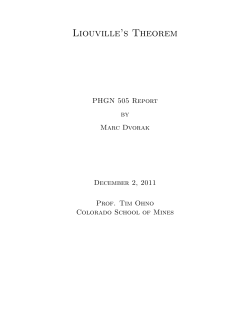 Liouville`s Theorem - Inside Mines