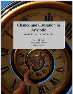 Chance and Causation in Aristotle