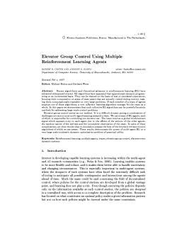 Elevator Group Control Using Multiple Reinforcement Learning Agents
