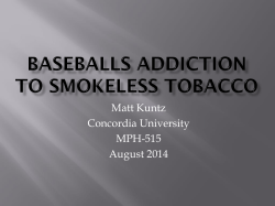 Smokeless Tobacco in Baseball