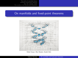 On manifolds and fixed-point theorems