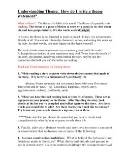 How do I write a theme statement?