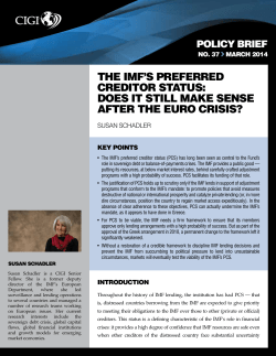 the imf`s preferred creditor status: does it still make sense after the