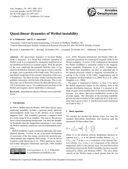 Quasi-linear dynamics of Weibel instability