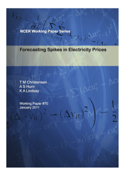 Forecasting Spikes in Electricity Prices