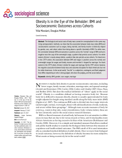 Obesity Is in the Eye of the Beholder: BMI and Socioeconomic