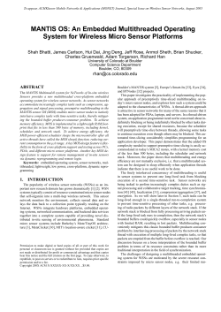 MANTIS OS: An Embedded Multithreaded