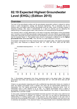 02.19 Expected Highest Groundwater Level (EHGL) (Edition 2015)