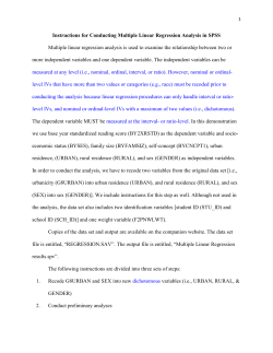 STEPS FOR CONDUCTING MULTIPLE LINEAR REGRESSION