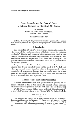 Some remarks on the ground state of infinite systems in