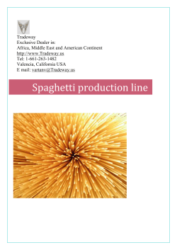 Spaghetti production line