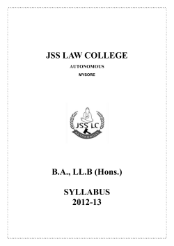 i semester - JSS Law College