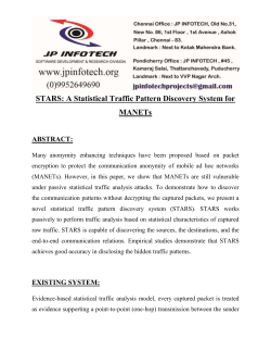 STARS: A Statistical Traffic Pattern Discovery System