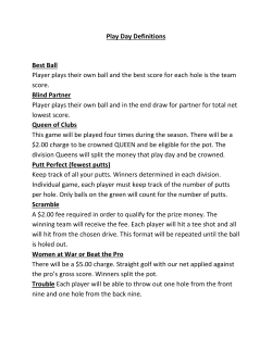 Play Day Definitions Best Ball Player plays their own ball and the