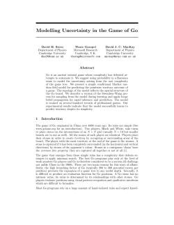 Modelling Uncertainty in the Game of Go