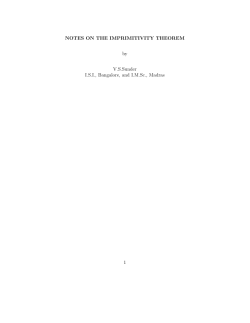 Notes on the imprimitivity theorem - The Institute of Mathematical