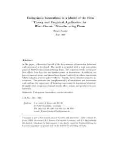 Endogenous Innovations in a Model of the Firm Theory and