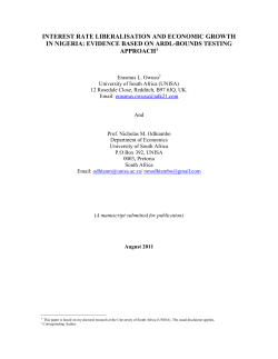 interest rate liberalisation and economic growth in nigeria