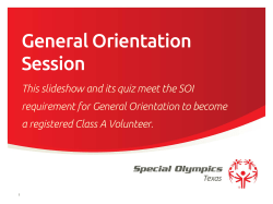 SOTX General Orientation