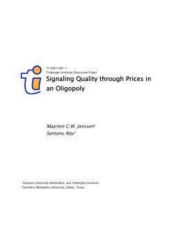 Signaling Quality through Prices in an Oligopoly