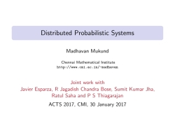 Distributed Probabilistic Systems
