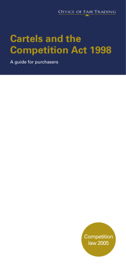 Cartels and the Competition Act