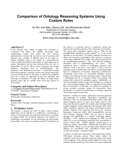 Comparison of Ontology Reasoning Systems Using Custom Rules