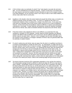 1-1 A firm`s intrinsic value is an estimate of a stock`s &ldquo;true&rdquo; value