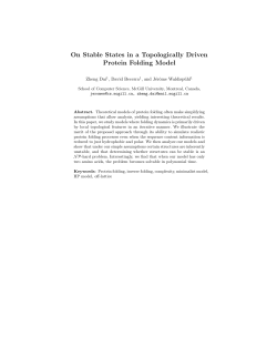 On Stable States in a Topologically Driven Protein Folding Model