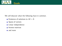 Linear Algebra Equivalence Theorem
