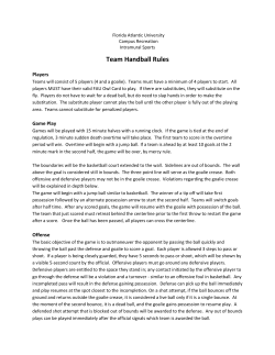 Team Handball Rules - Florida Atlantic University