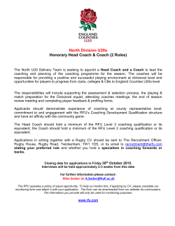 Rugby Development Officer - Northumberland Rugby Union