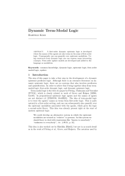 Dynamic term-modal logic - RUG