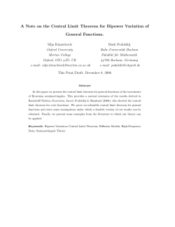 A Note on the Central Limit Theorem for Bipower Variation of