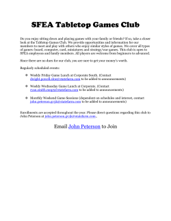 SFEA Tabletop Games Club