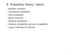 8. Probability theory: basics