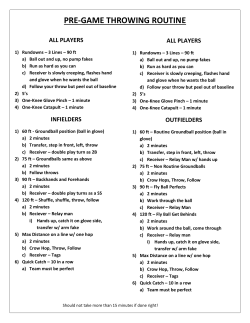 Pre-Game Throwing Routine - 1