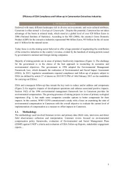 Efficiency of ESIA Compliance and Follow-up in