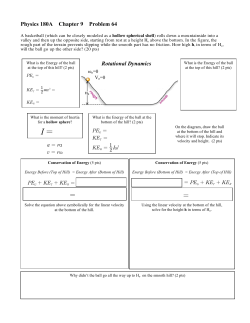 Physics 180A Chapter 9 Problem 64 Rotational - sdsu