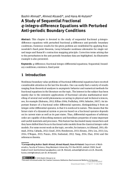 A Study of Sequential Fractional q-integro-di erence