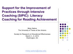 Support for Improvement of Practices through Intensive Coaching