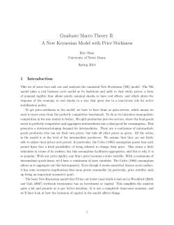 A New Keynesian Model with Price Stickiness