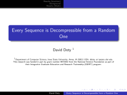 Every Sequence is Decompressible from a