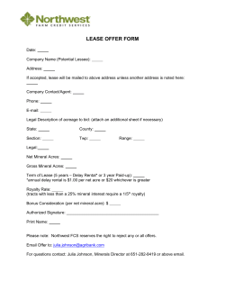 Lease Offer form