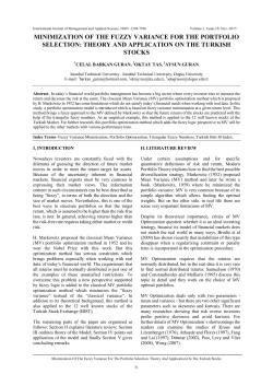 minimization of the fuzzy variance for the portfolio selection: theory